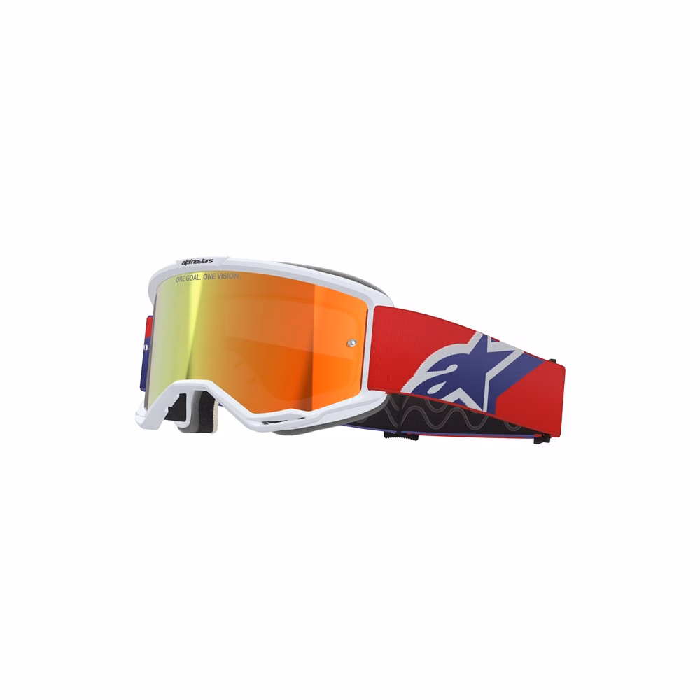 Alpinestars Vision 5 Corp Motocross Goggles Red/Purple - Mirror Red Lens