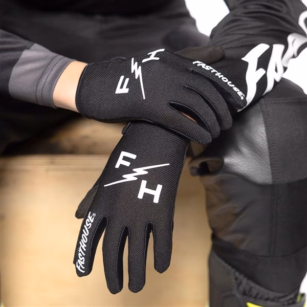 Fasthouse Carbon Eternal Motocross Glove Youth Black
