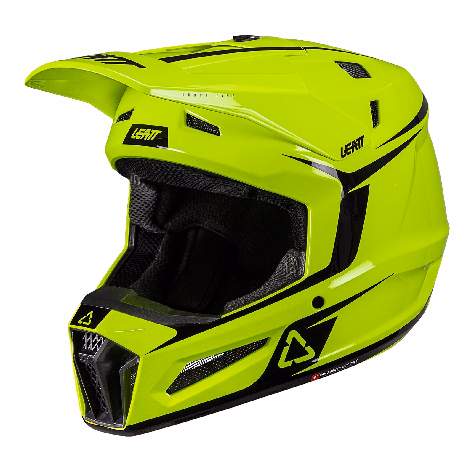 Leatt 3.5 Motocross Helmet Kit Neon Yellow - Image 1
