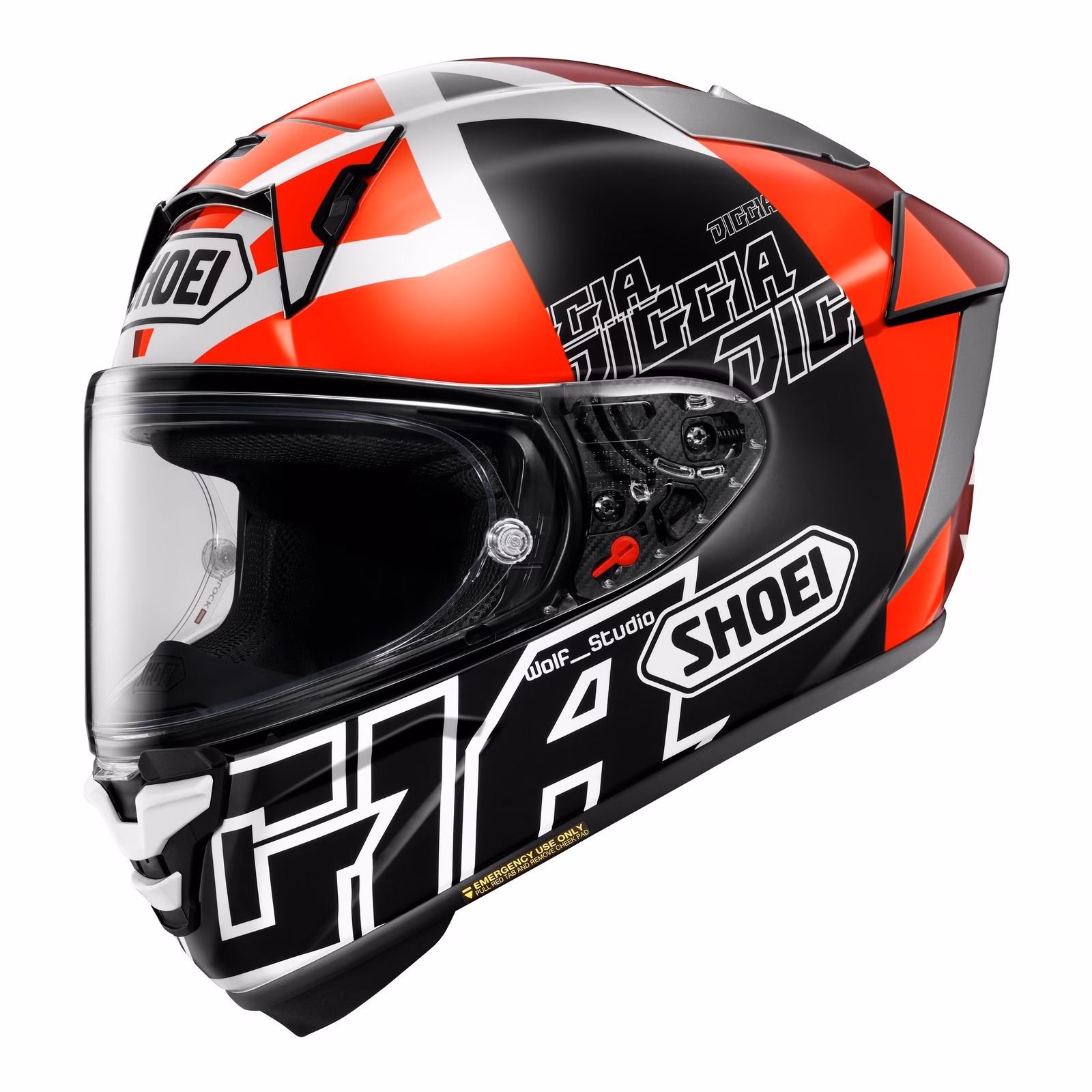 Shoei X-SPR Pro Diggia2 Road Helmet Black / Red / White - Image 1