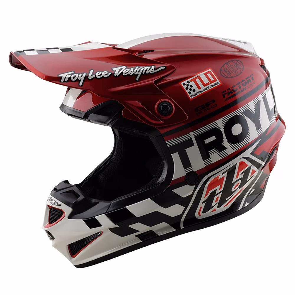 Troy Lee Designs GP Pro Fifty-50 Motocross Helmet Youth White/Red