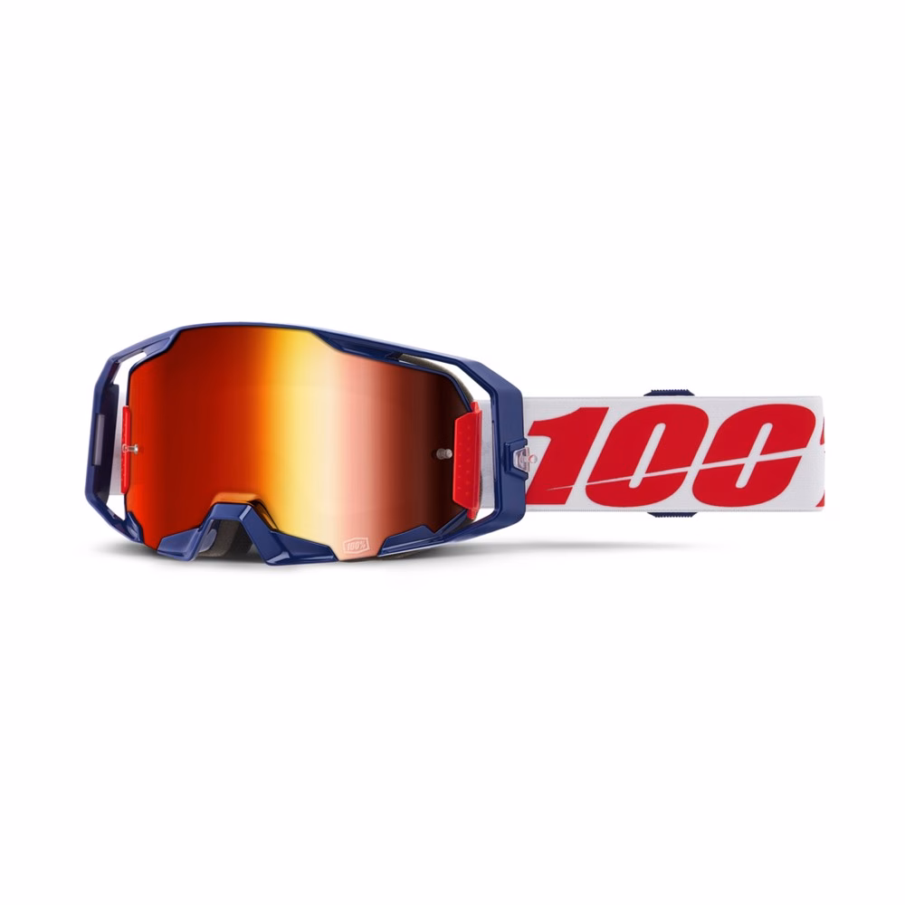 100% ARmatic Motocross Goggles Mach Z - Mirror Red Lens
