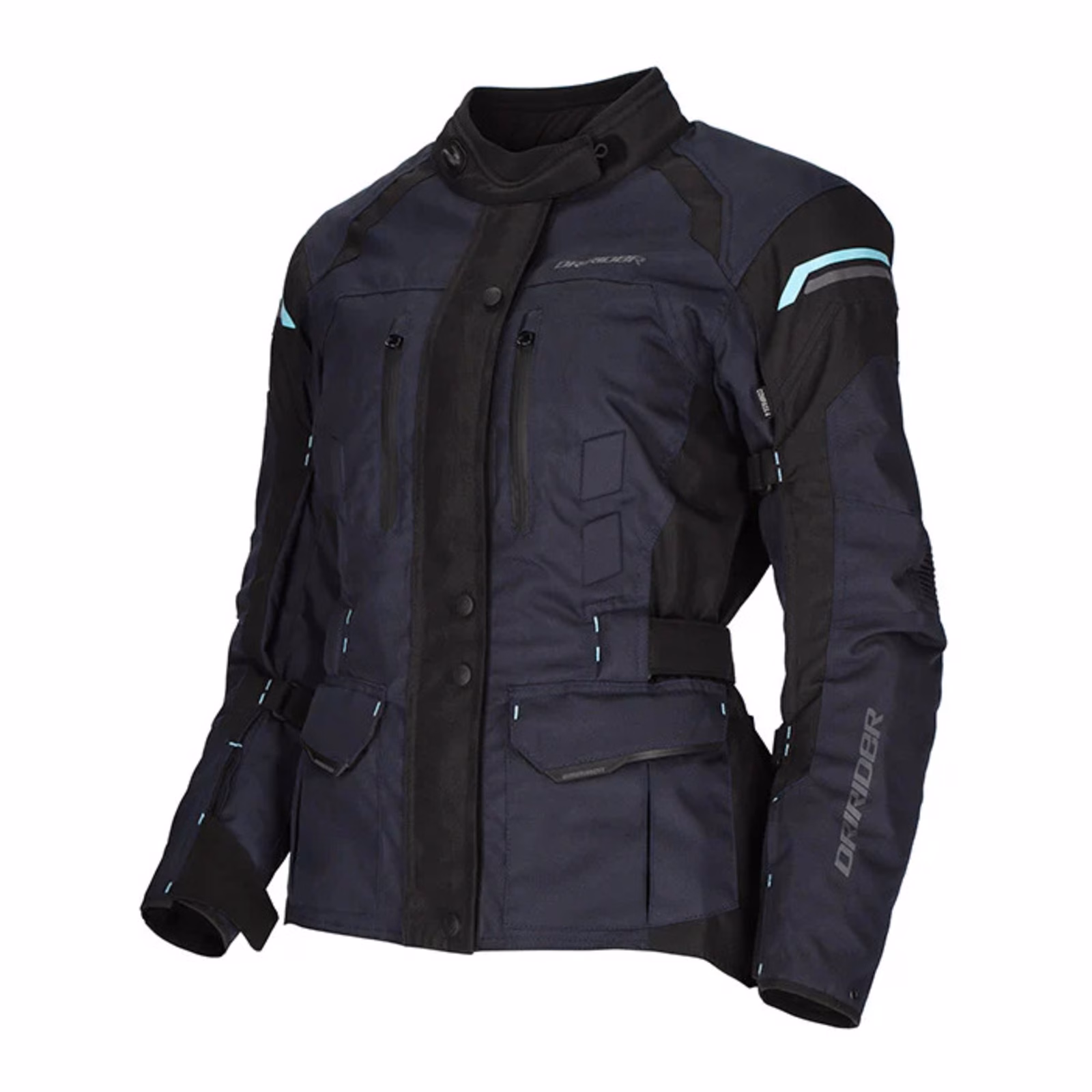 Dririder Compass 4 Road Jacket Ladies Navy/Sky Blue - Image 1