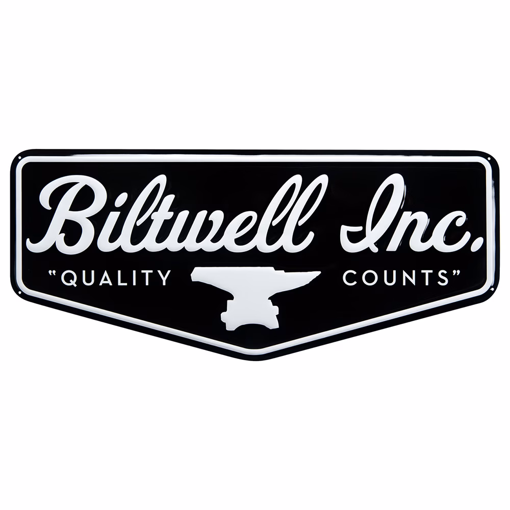 Biltwell Sign 66x29cm Shield Black/White