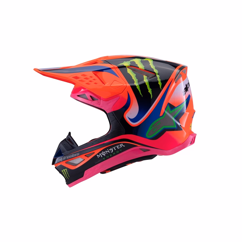 Alpinestars Supertech S-M10 Deegan Motocross Helmet Orange Fluoro/Purple/Pink Fluoro Gloss