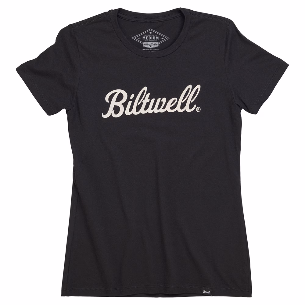 Biltwell Script Tee Ladies Black