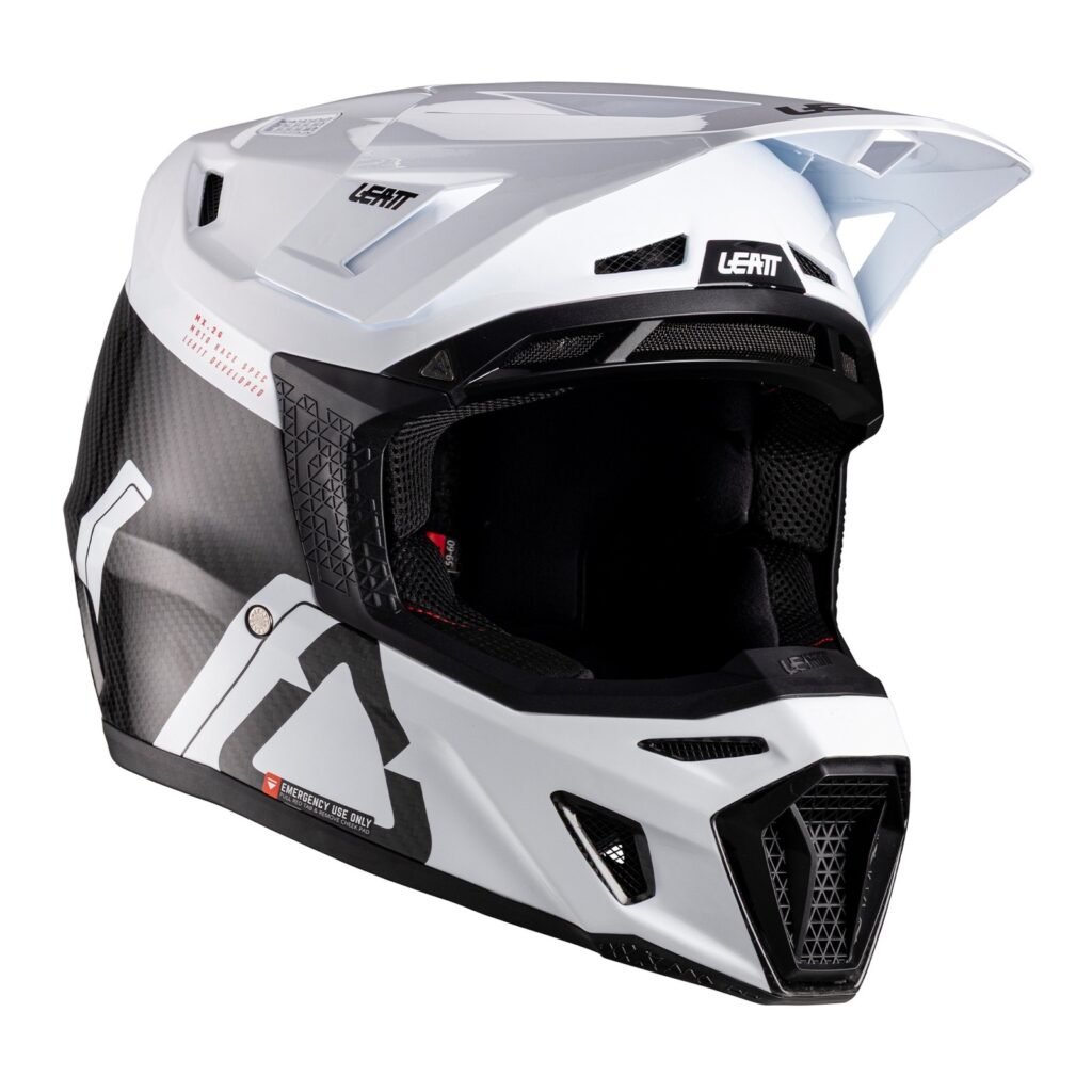 Leatt 9.5 Motocross Helmet Kit Carbon / White