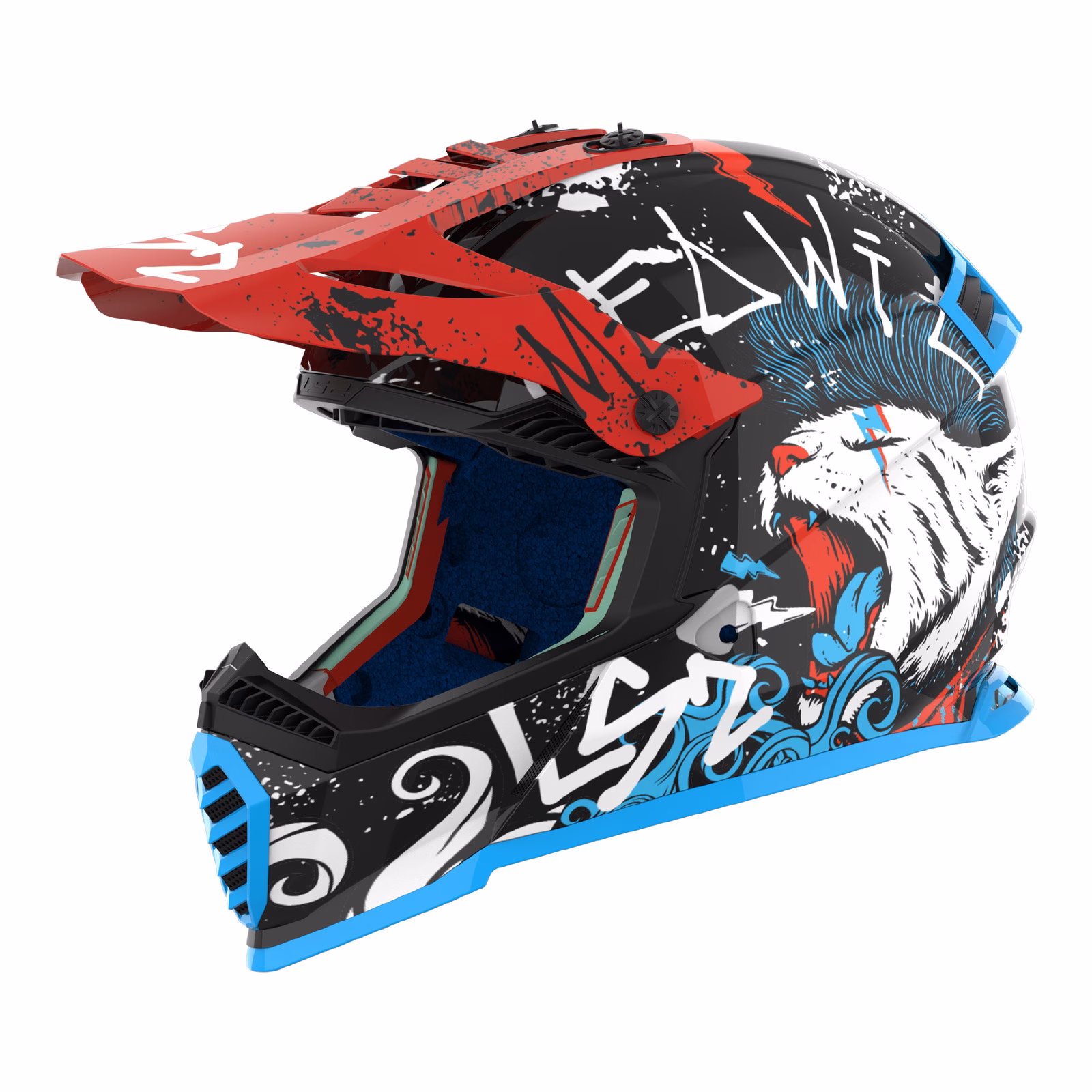 LS2 MX437 Fast Evo Visor Rubber - Red (XL-3XL) - Image 1