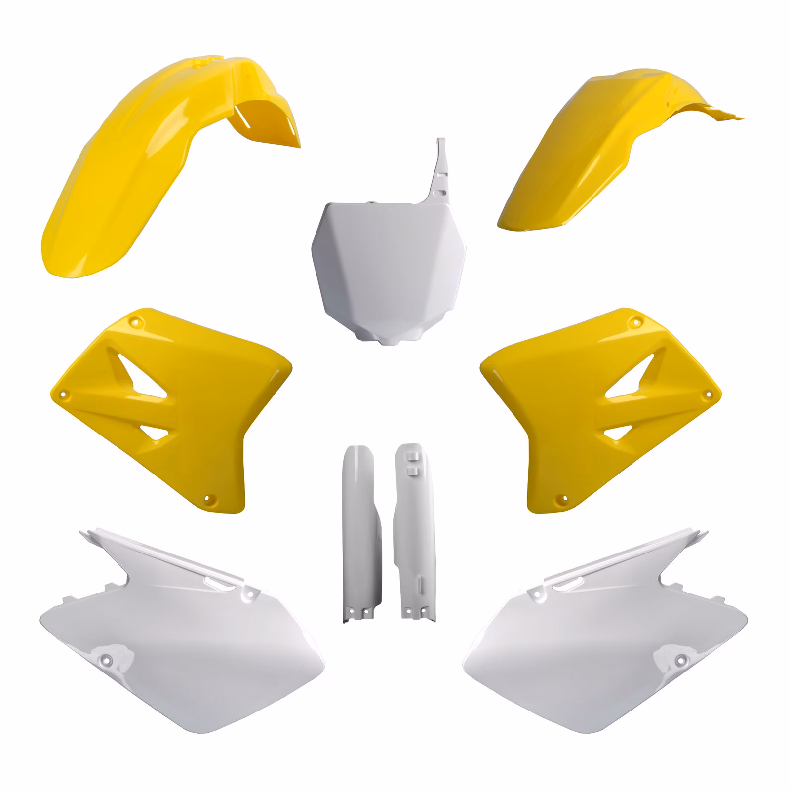 Polisport Full Kit Suzuki RM125/250 ('01-'06) - OEM Yellow / White - Image 1