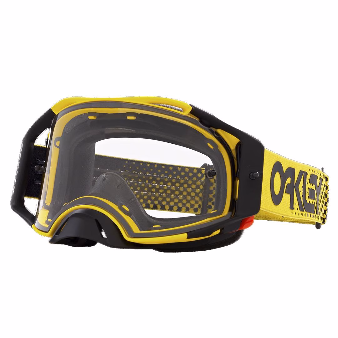 Oakley AirBrake Motocross Goggle Moto Yellow B1B w/ Clear Lens - Image 1