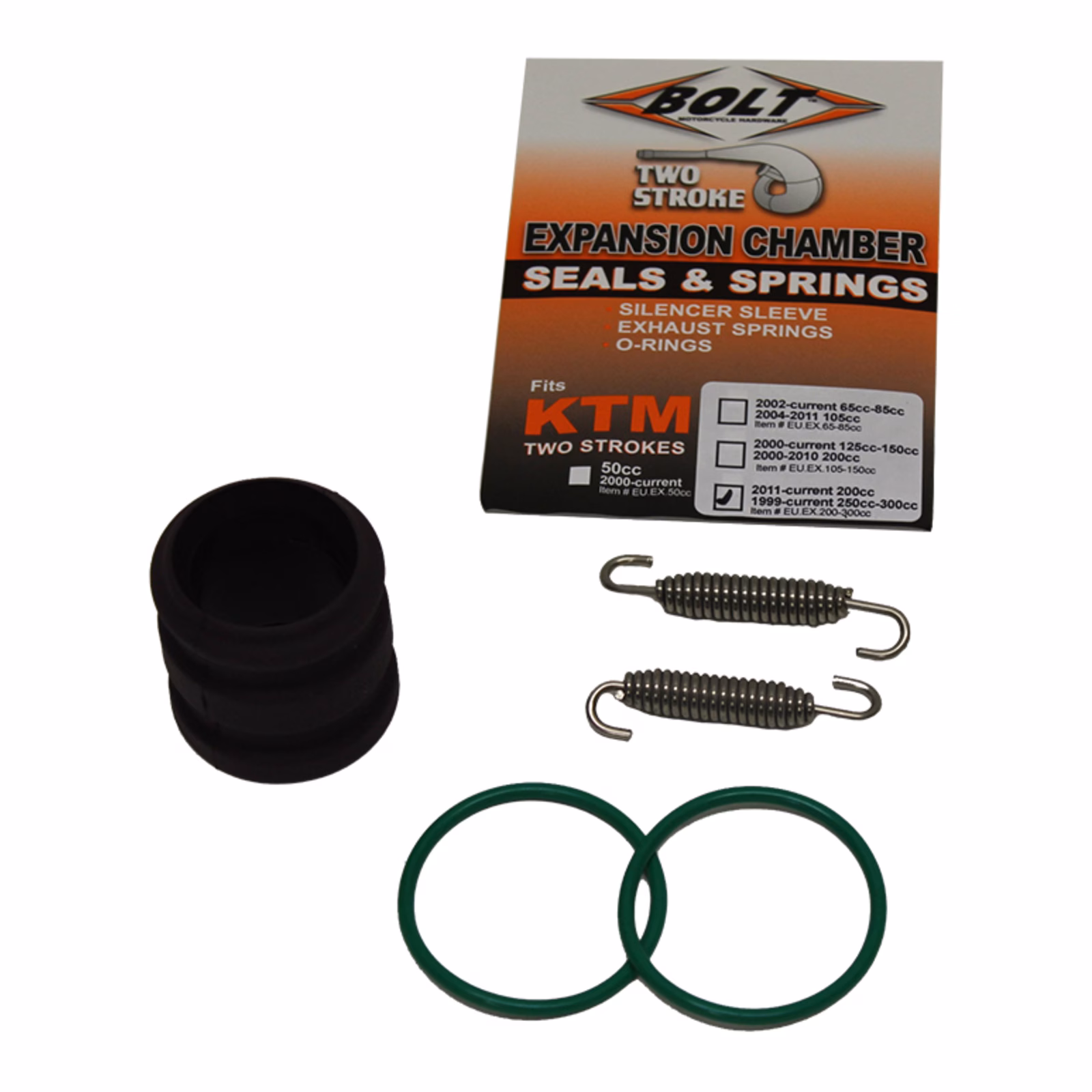 BOLT EXHAUST O-RING PACK KTM 200-300 00- - Image 2