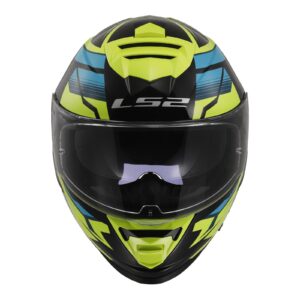LS2 FF800 Storm II - Tracker Road Helmet Black / High Visibility Yellow - Image 2