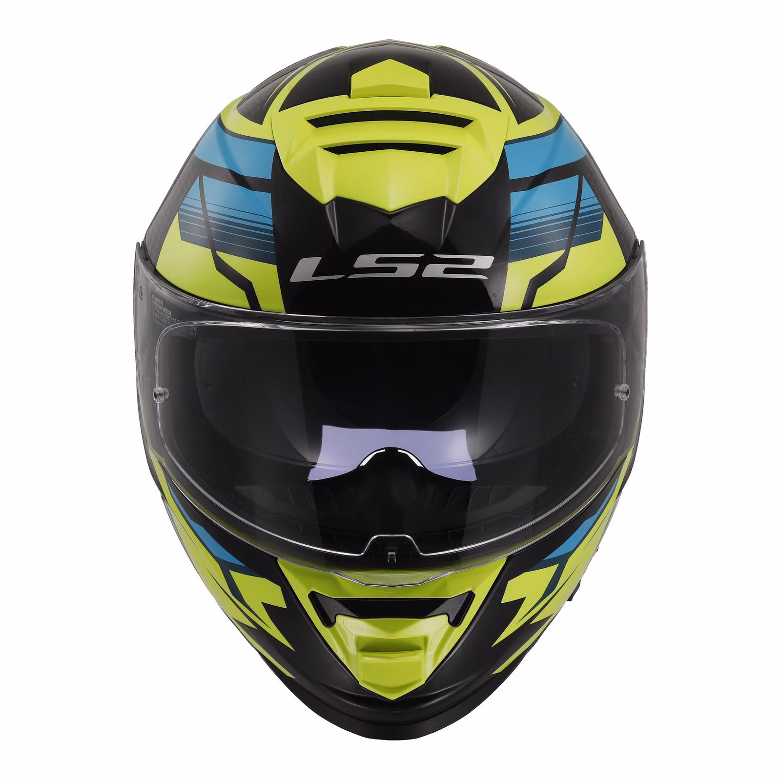 LS2 FF800 Storm II - Tracker Road Helmet Black / High Visibility Yellow - Image 2