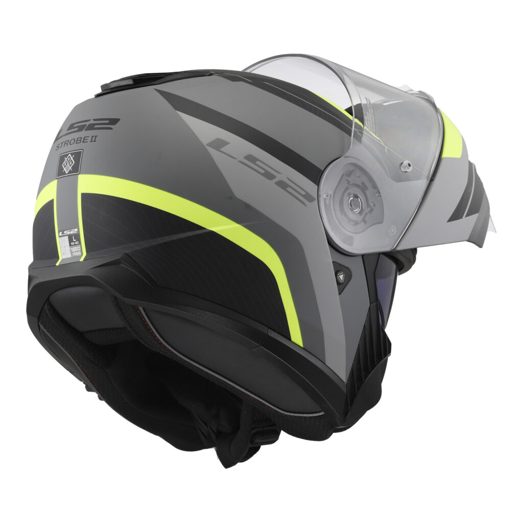 LS2 FF908 Strobe II Monza Flip Front Helmet Matte Black / Hi-Vis Yellow