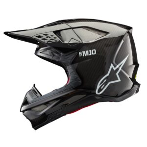 Alpinestars Supertech S-M10 Motocross Helmet Black Gloss Carbon - Image 2