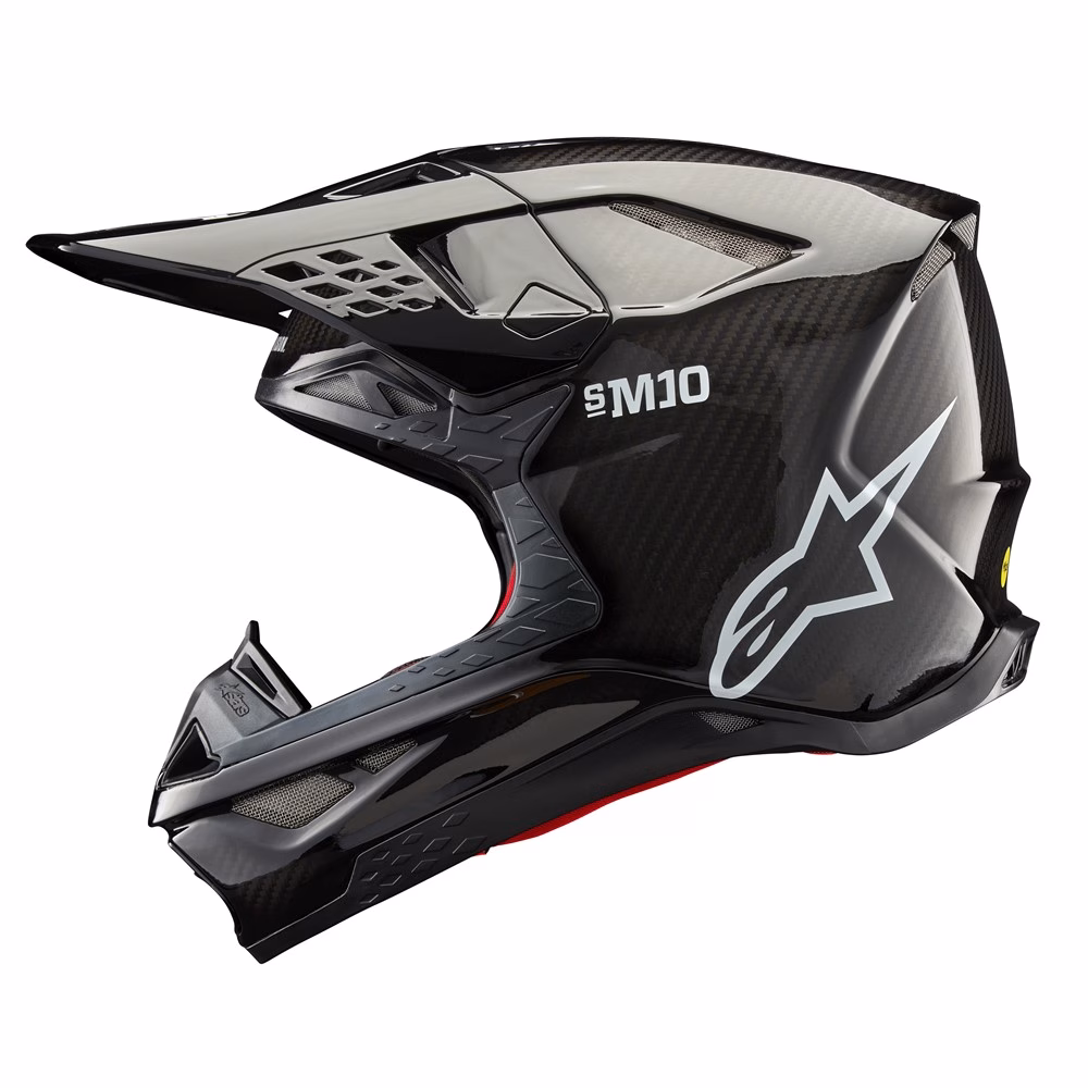 Alpinestars Supertech S-M10 Motocross Helmet Black Gloss Carbon