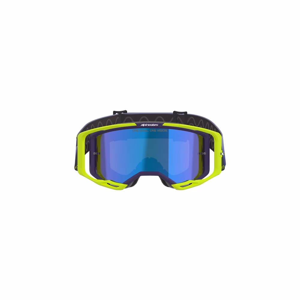 Alpinestars Vision 8 Corp Motocross Goggle Purple/Yellow Fluoro - Mirror Blue Lens