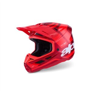 Alpinestars S-M7 Core Motocross Helmet Red Gloss - Image 1