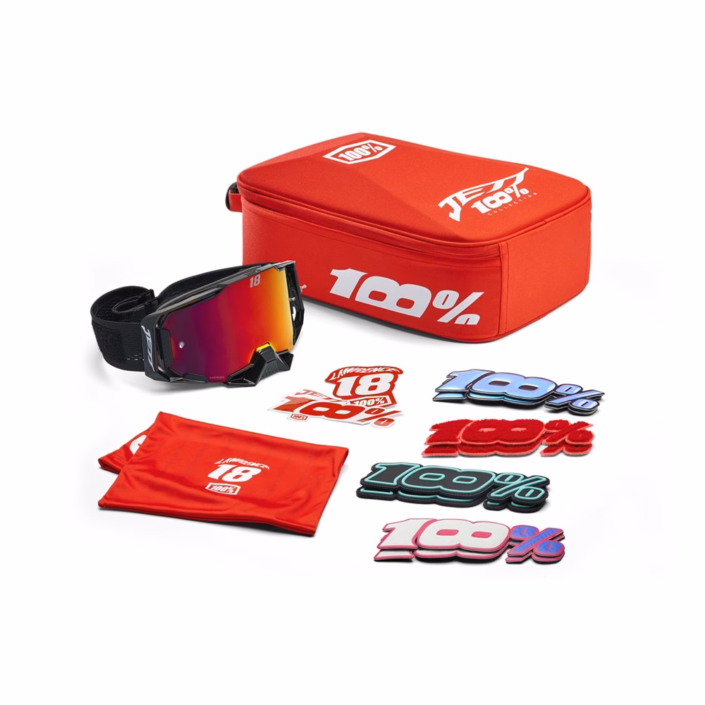 100% JettPak Armega - Armega Goggle Jett Special - HiPER Mirror Red Lens With Accessory Pack