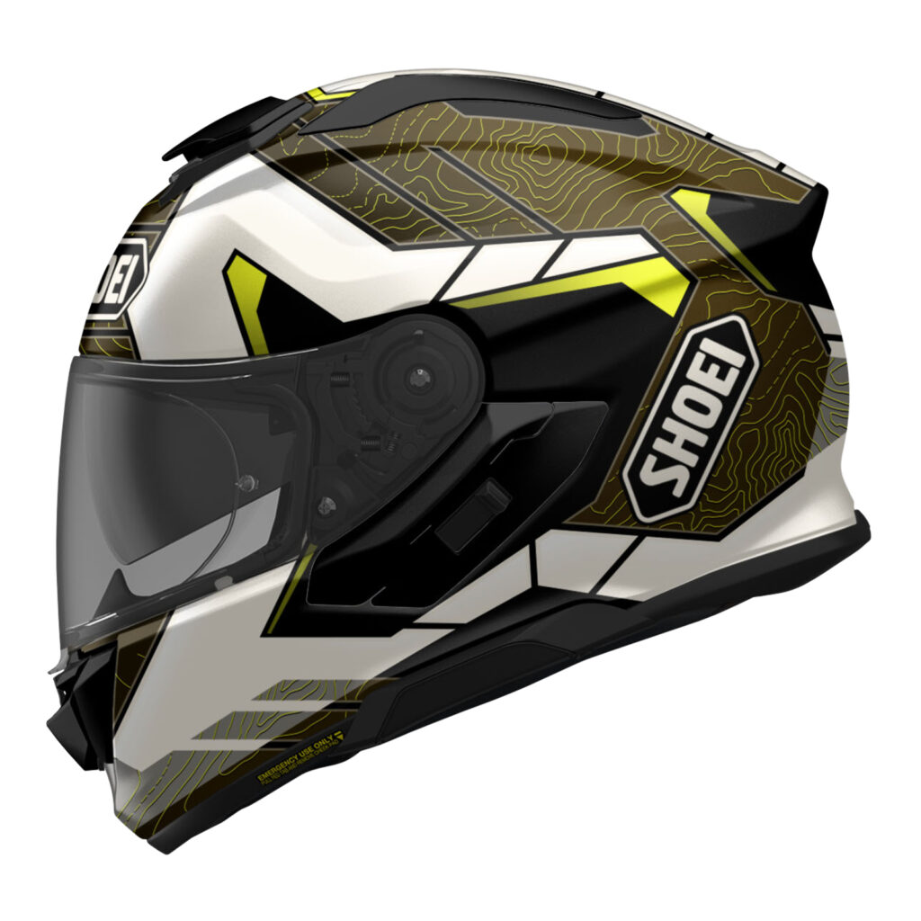 Shoei GT-Air 3 Hike TC-11 Road Helmet White / Brown / Hi-Vis Yellow