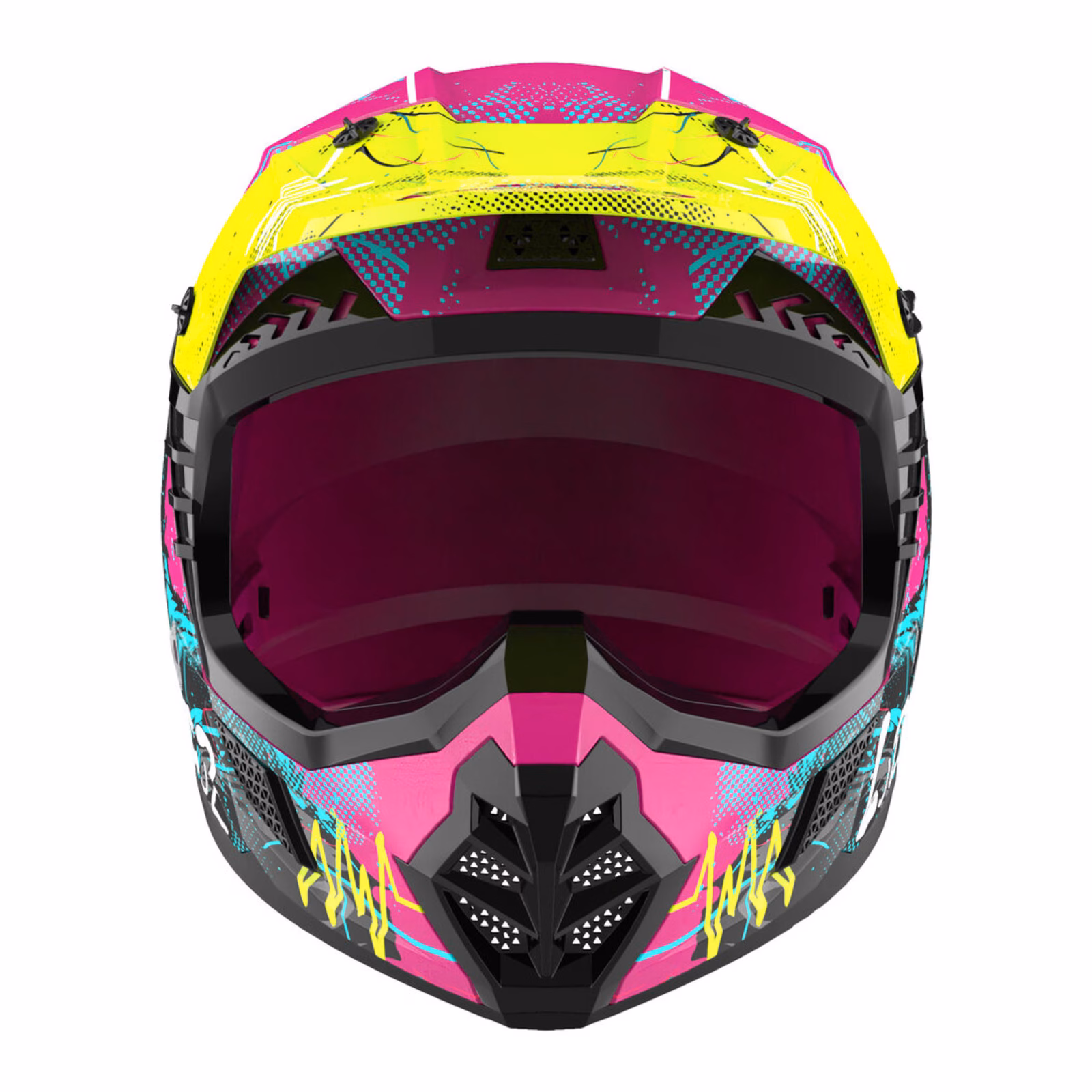 LS2 MX706J COZ GorillaYouth Motocross Helmet Gloss Purple - Image 3