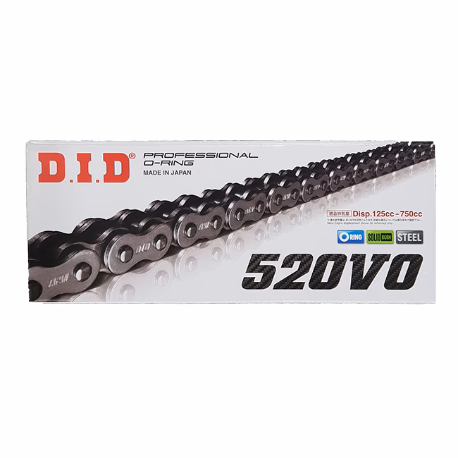 520VO x 120FB O'Ring solid bush chain w/ FJ clip link DID ^