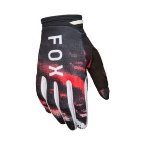 Fox 180 Kairos Motocross Gloves White/ Fluro Red - Image 1