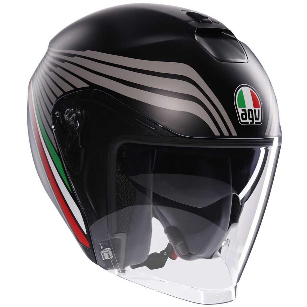 AGV IRIDES BOLOGNA Open Face Helmet Matte Black/Tri Color