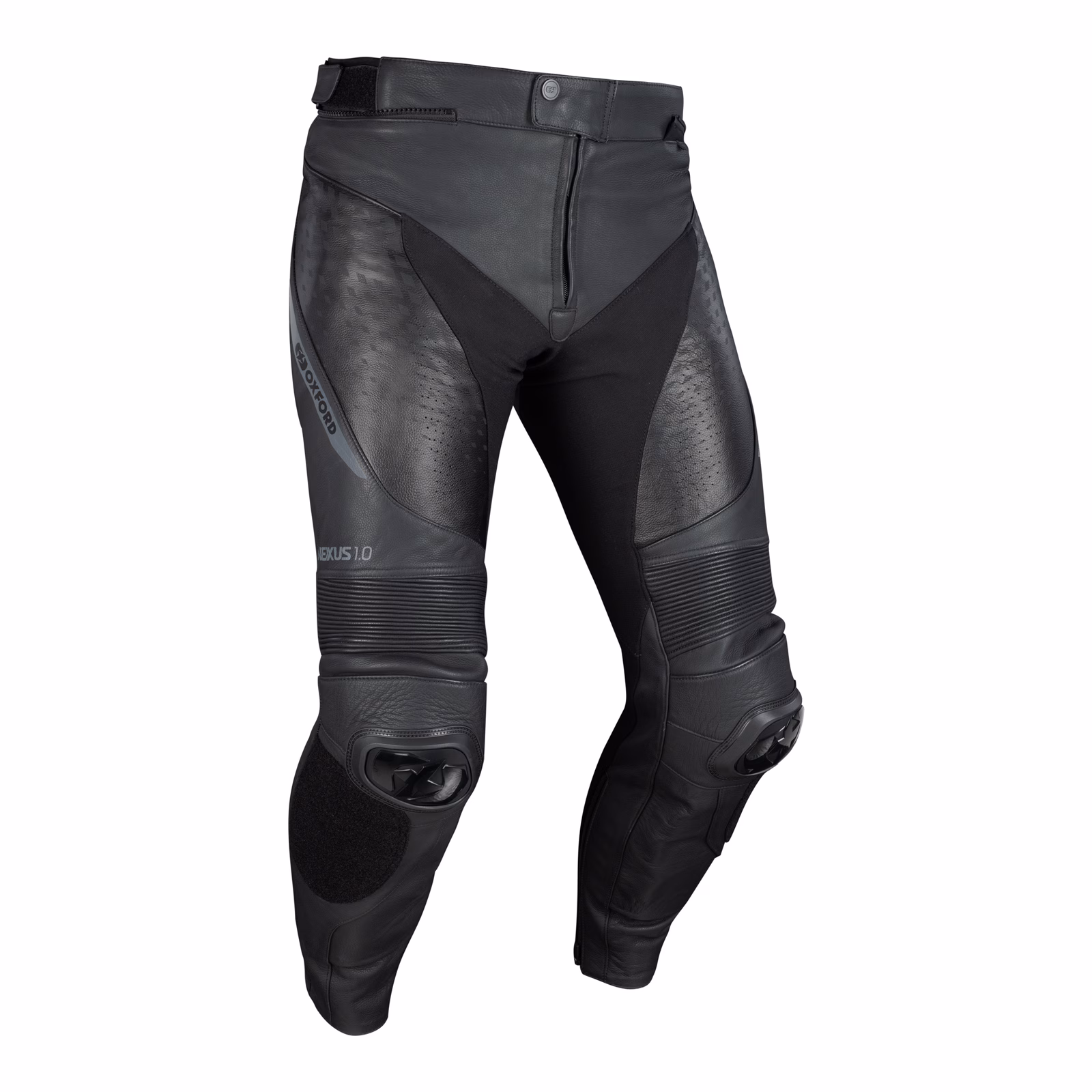 Oxford Nexus 1.0 Leather Road Pants Stealth Black - Image 1