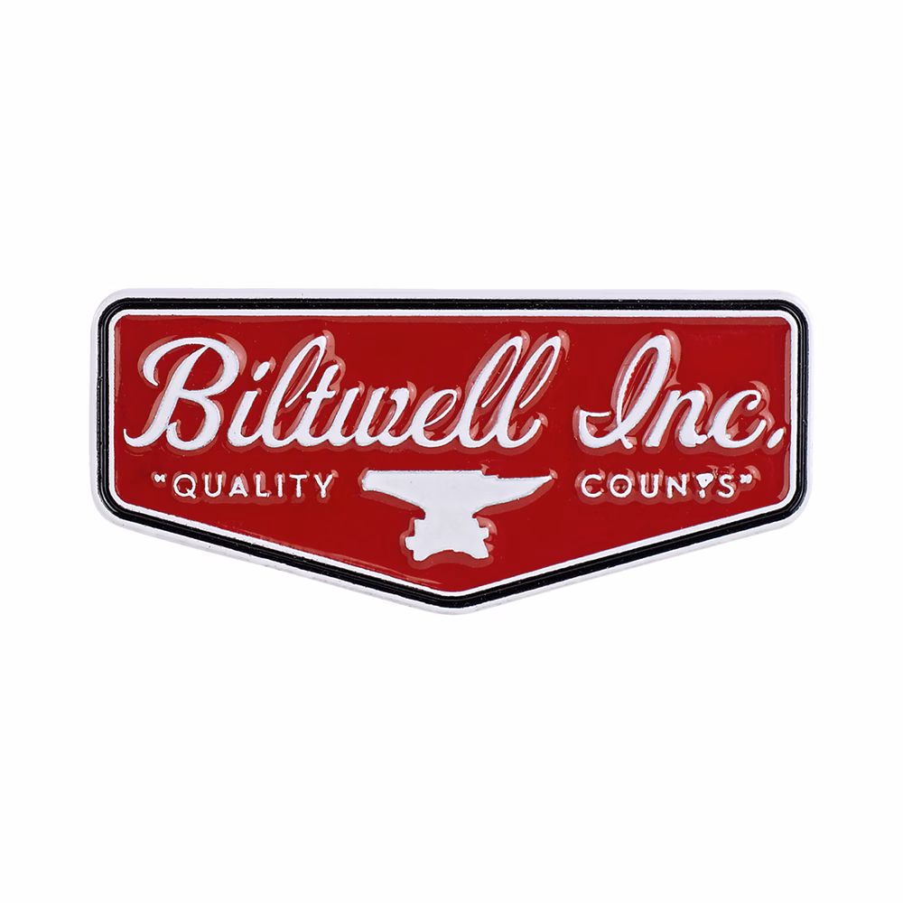 Biltwell Enamel Pin Shield Red/White