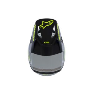 Alpinestars S-M3 Youth Motocross Helmet Radium Gray/Black/Yellow Fluoro Matte - Image 4