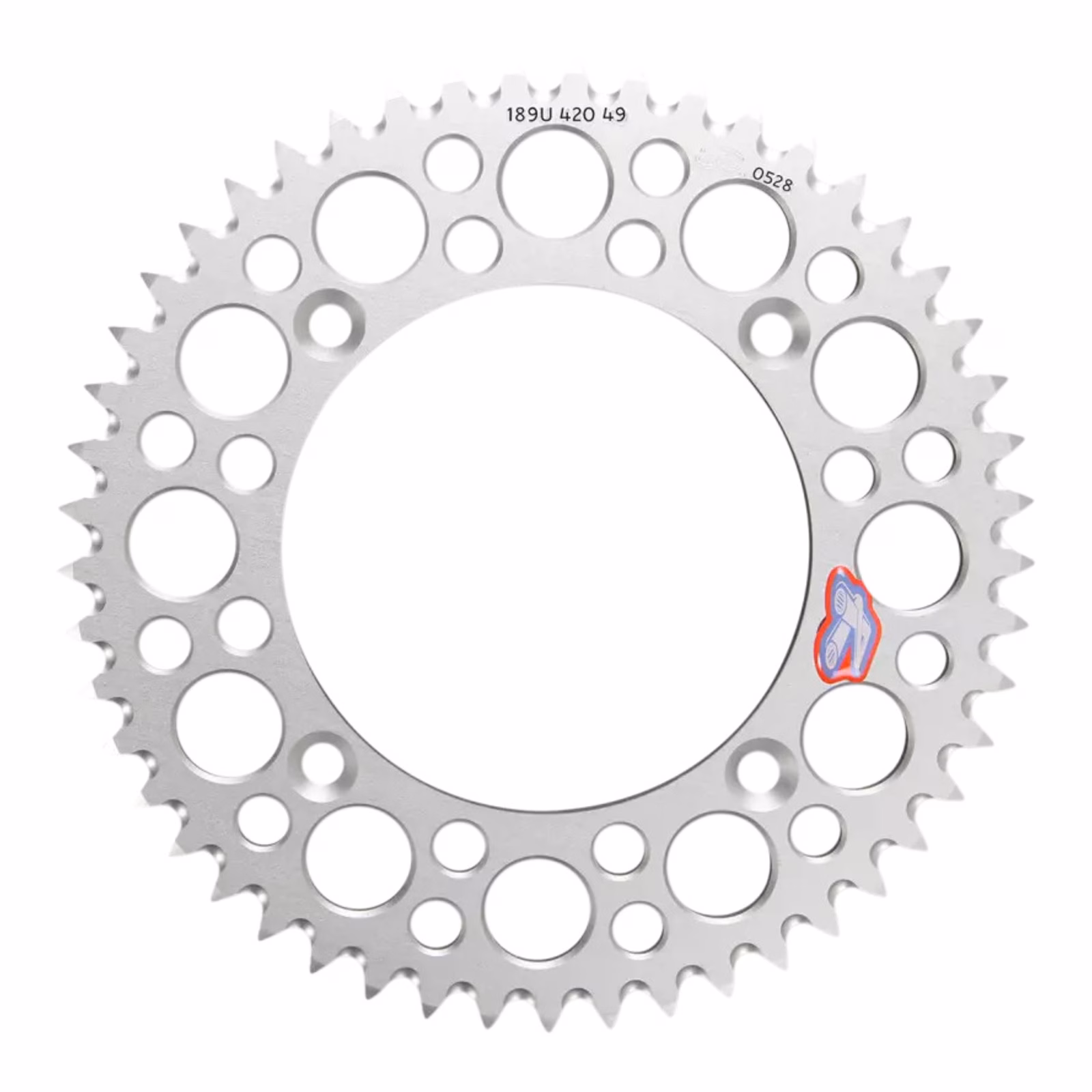 Renthal Sprocket Rear Silver 50T Alloy 7075 T6 Grooved Honda Mi - Image 1