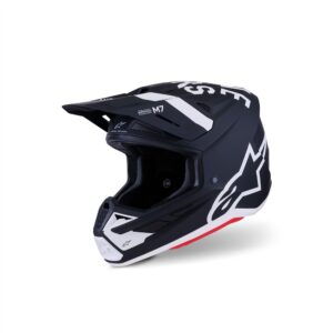 Alpinestars S-M7 Dasher Motocross Helmet Black/White Matte - Image 1