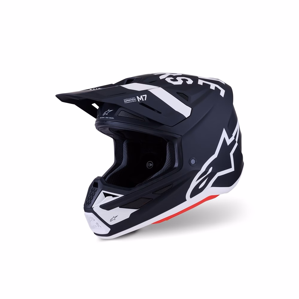 Alpinestars S-M7 Dasher Motocross Helmet Black/White Matte