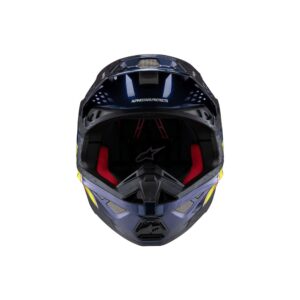 Alpinestars Supertech S-M10 TLD Edition Motocross Helmet Dark Blue/Orange/Yellow Fluoro/Red Gloss - Image 3
