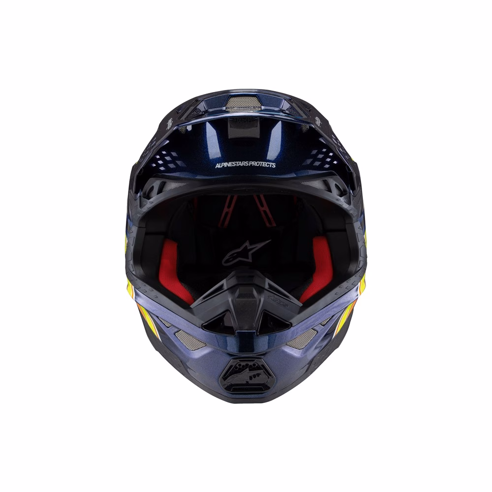 Alpinestars Supertech S-M10 TLD Edition Motocross Helmet Dark Blue/Orange/Yellow Fluoro/Red Gloss