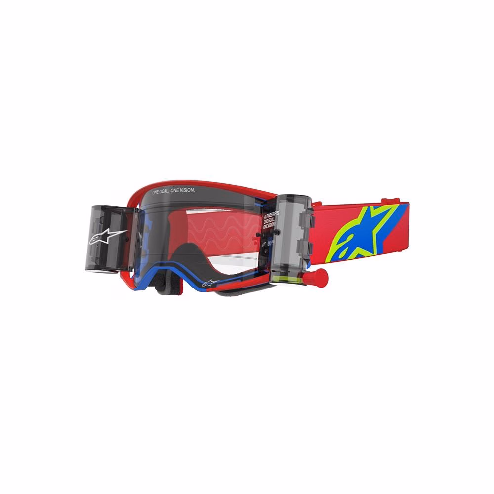 Alpinestars Supertech Corp Motocross Goggle Roll Offs Red/Blue - Clear Lens