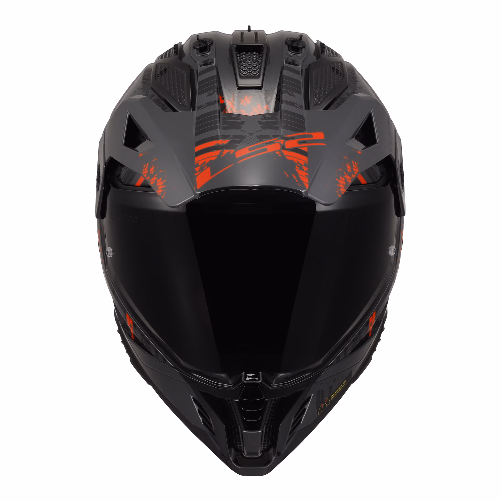 LS2 MX702 Pioneer II Crazy Adventure Helmet Black / Grey / Red - Image 5