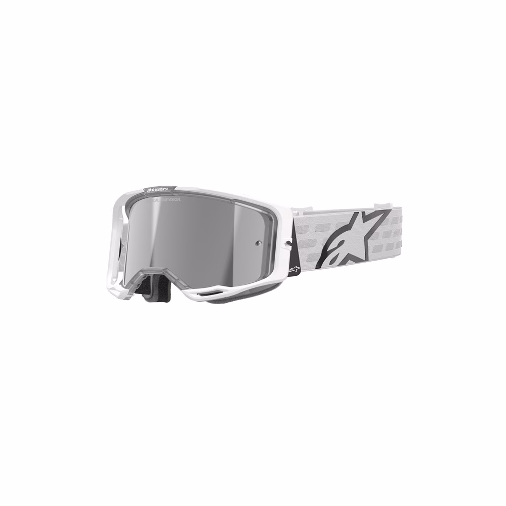 Alpinestars Vision 8 Corp Motocross Goggle White - Mirror Silver Lens