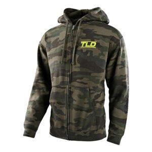 Troy Lee Designs Speed Logo Zip-Up Hoodie Camo Green - Image 2