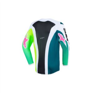 Alpinestars Fluid Portl Motocross Jersey Youth Green/White/Black - Image 2