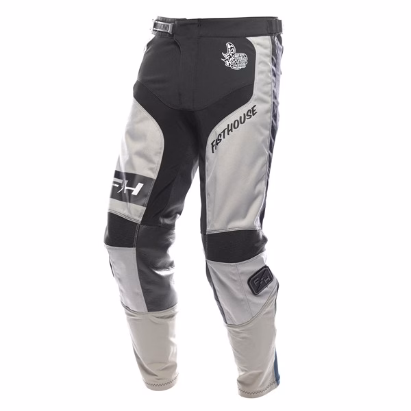 Fasthouse Grindhouse Club Motocross Pants Light Gray/Black/Teal