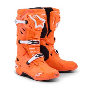 Alpinestars Tech-10 Supervented Motocross Boots Orange Fluoro/Black/White - Image 1