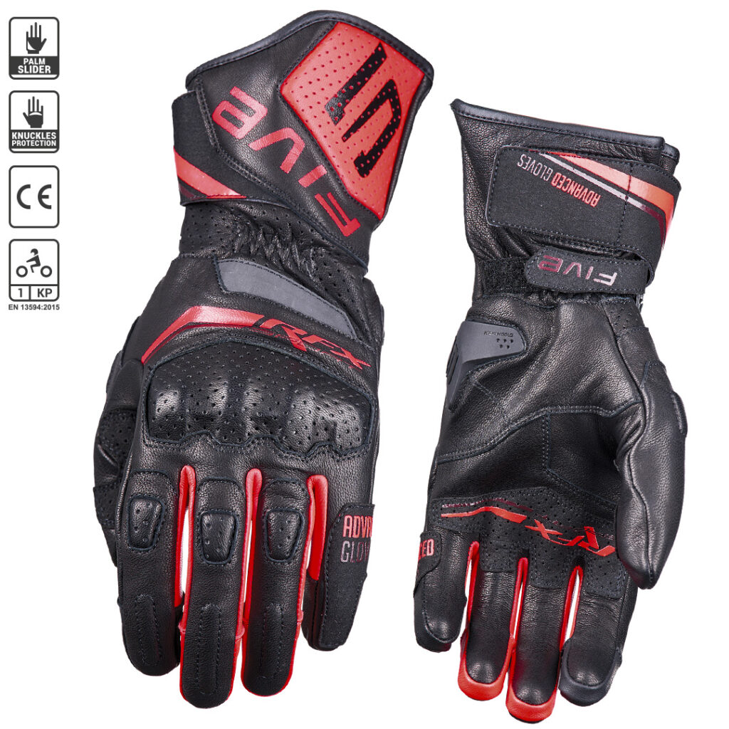 Five RFX Sport EVO Road Gloves Black/ Fluo Red