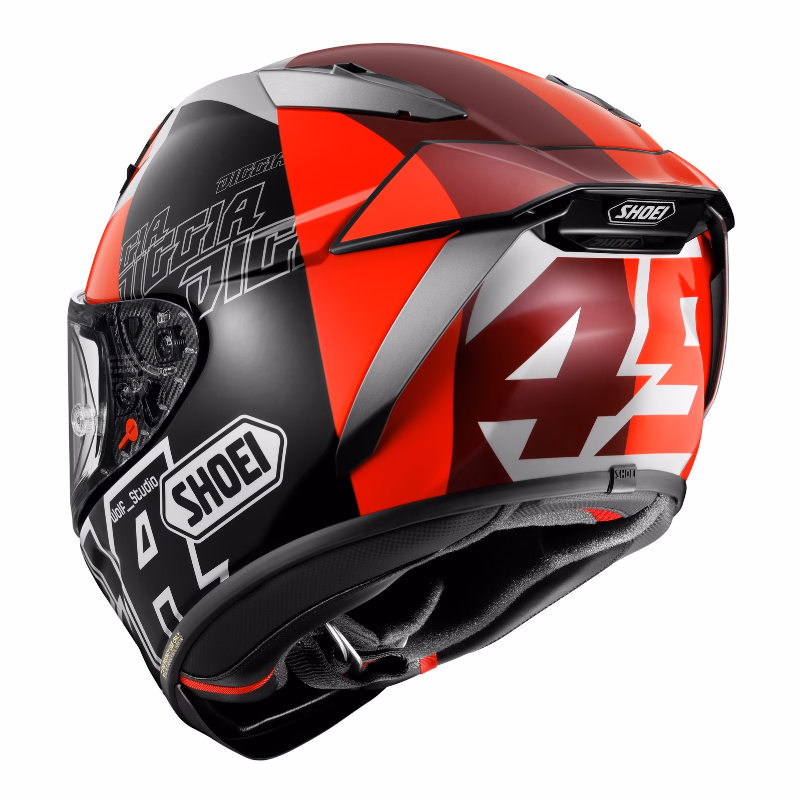 Shoei X-SPR Pro Diggia2 Road Helmet Black / Red / White - Image 3