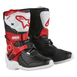 Alpinestars Tech-3S Motocross Boots Kids White/Black/Bright Red - Image 1