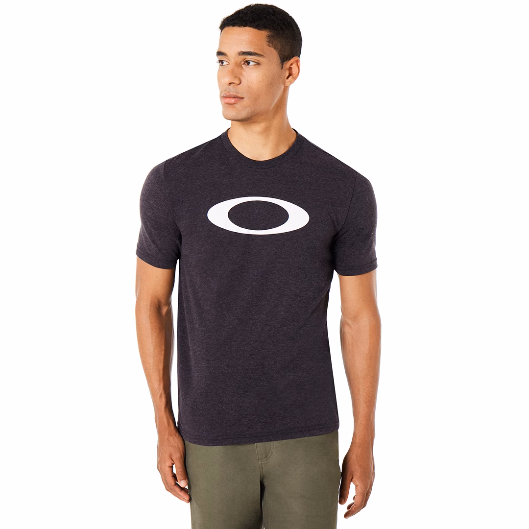 Oakley O-Bold Ellipse Tee Blackout Light Heather - Image 1