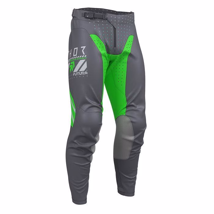 Thor MX Launchmode Futura Motocross Pants Charcoal/Green