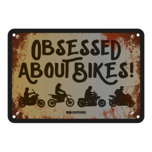 Oxford Garage Metal Sign: "Obsessed About Bikers" - Image 1