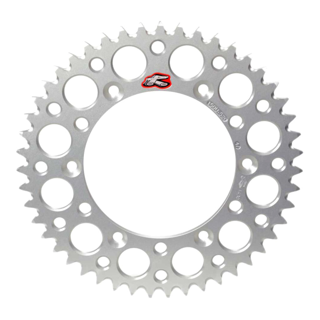 Renthal Sprocket Rear Silver 46T Alloy 7075 T6 Grooved Suzuki